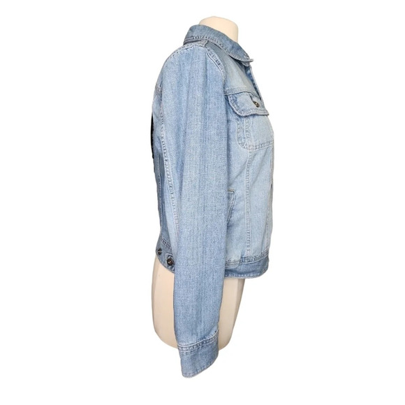 2004 Tommy Hilfiger Jean Jacket With Harley Davidson Patches Fits Medium - Picture 4 of 16